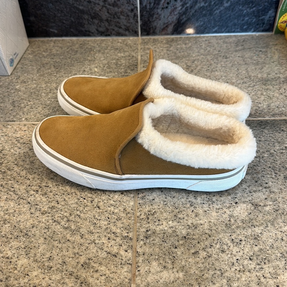 Eddie Bauer suede fleece lined slip on shoes Storm Slide 7